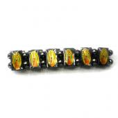 Magnetic Hematite Religious Sealed Icon Bracelet 7.8inch